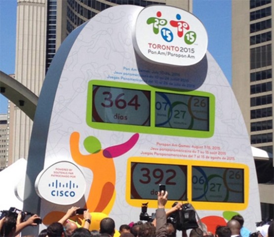 Toronto inaugurará el reloj oficial de la cuenta regresiva para los Juegos 2015