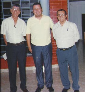 Presidente saliente Ing. José Galeano, Presidente CPDP Héctor Agüero y el electo Presidente Hemilio Rodríguez